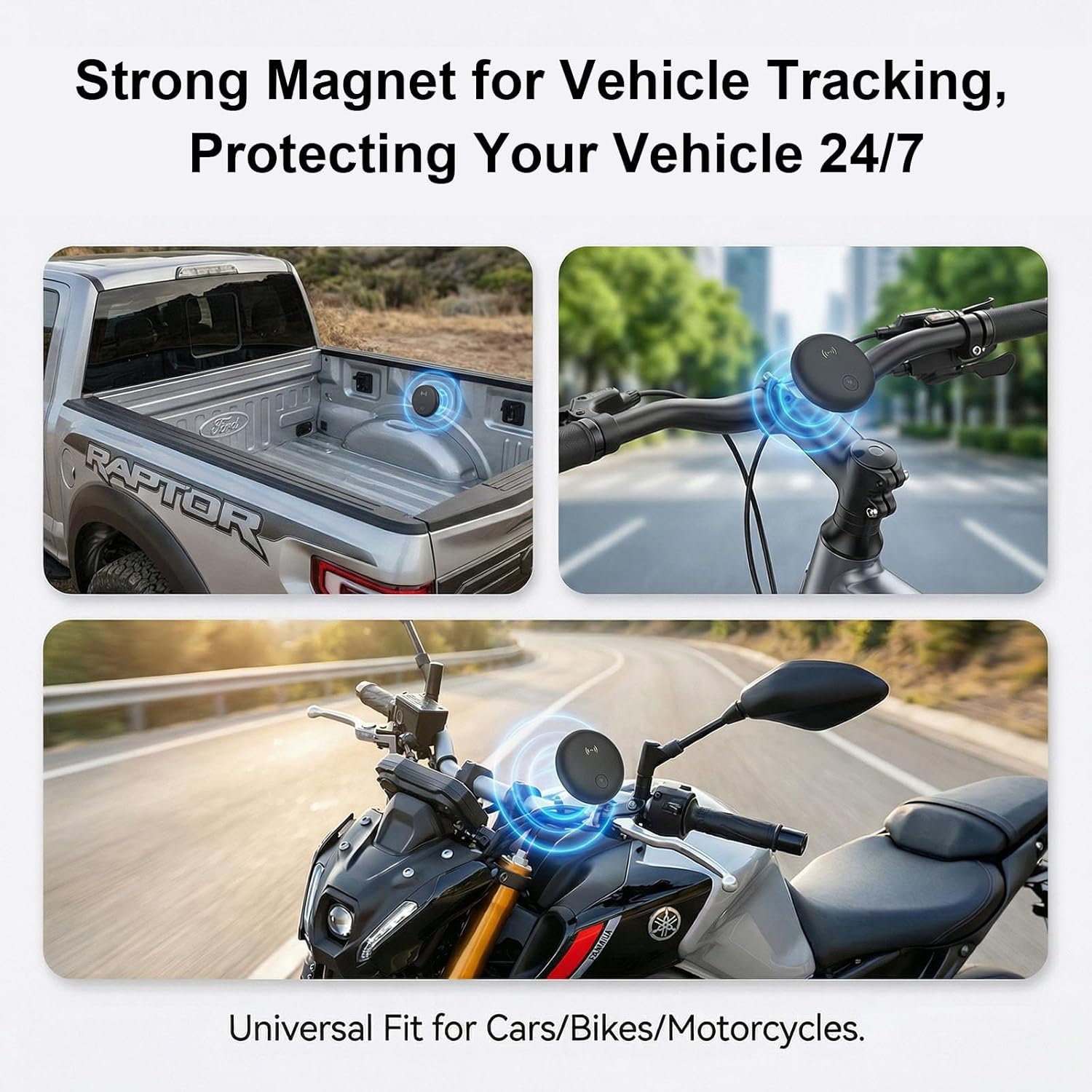 GPS Tracker for Vehicles, Real-Time Hidden Tracking Devices for Cars w/Strong Magnetic, No Monthly Fee/No SIM Card, Works with iOS Find My, Mini GPS Tracker for Cars/Motorcycle/Bikes, Black - Image 6