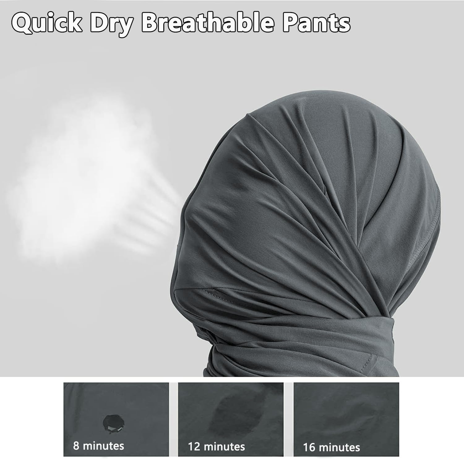 Postropaky Mens Hiking Quick Dry Lightweight Waterproof Fishing Pants Outdoor Travel Climbing Stretch Pants - Image 4