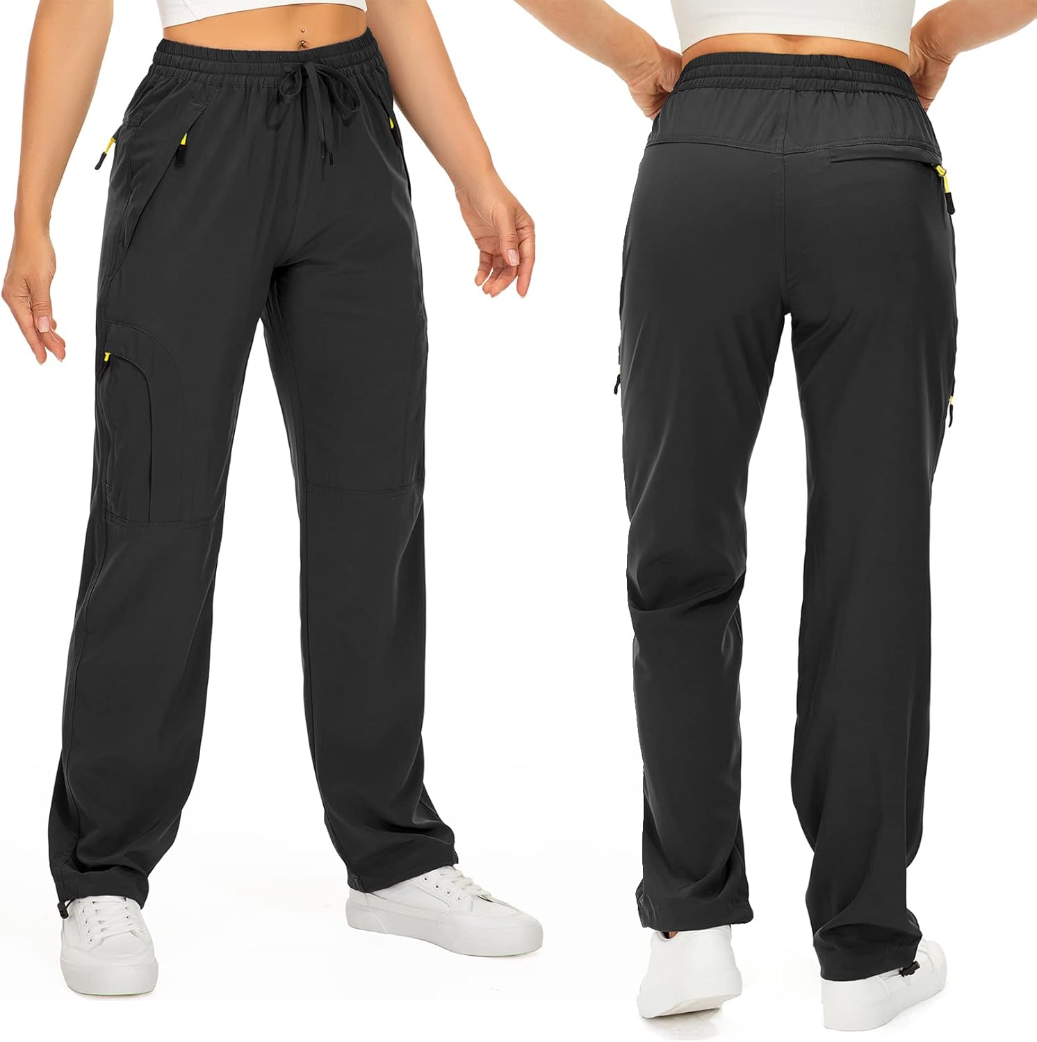 Toomett Women‘s Hiking Cargo Pants UPF 50 Quick Dry with Zipper Pockets | Lightweight, Travel, Golf, Safari,sun protection,water resistant - Image 2
